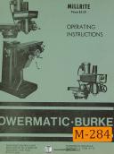 Millrite-Powermatic-Burke-Millrite Powermatic/Burke 7\" x 27\", Vertical Milling Machine, Operations Manual-7\" x 27\"-01